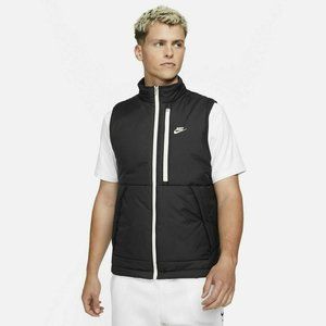 NWT NIKE‎ MEN'S THERMA ZIP UP VEST BLACK WHITE